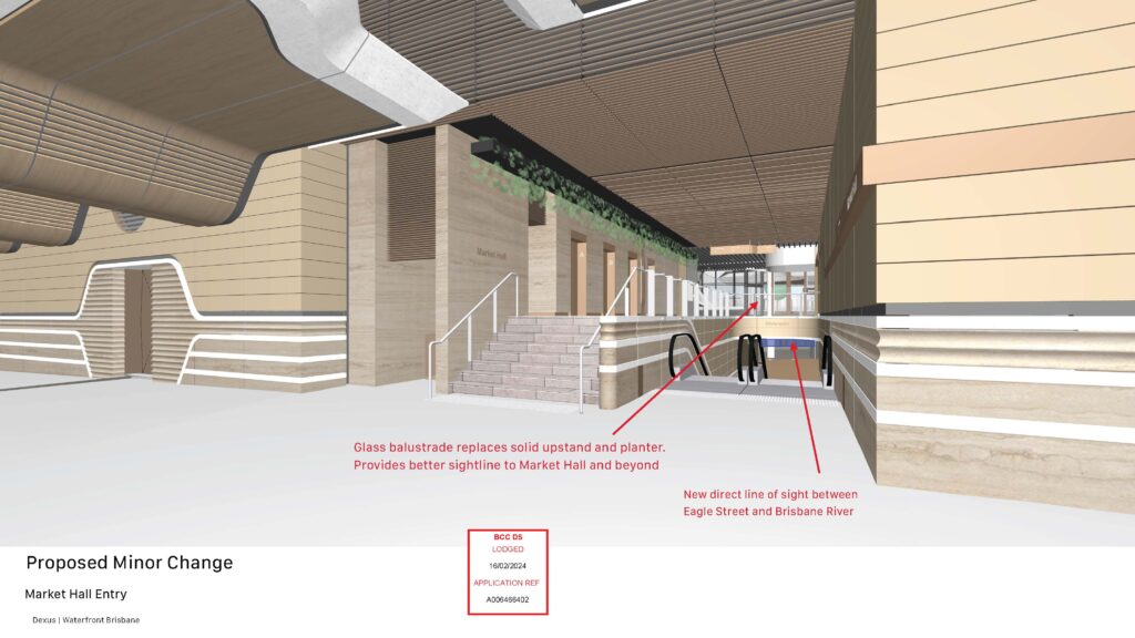 Proposed changes to Market Hall entry