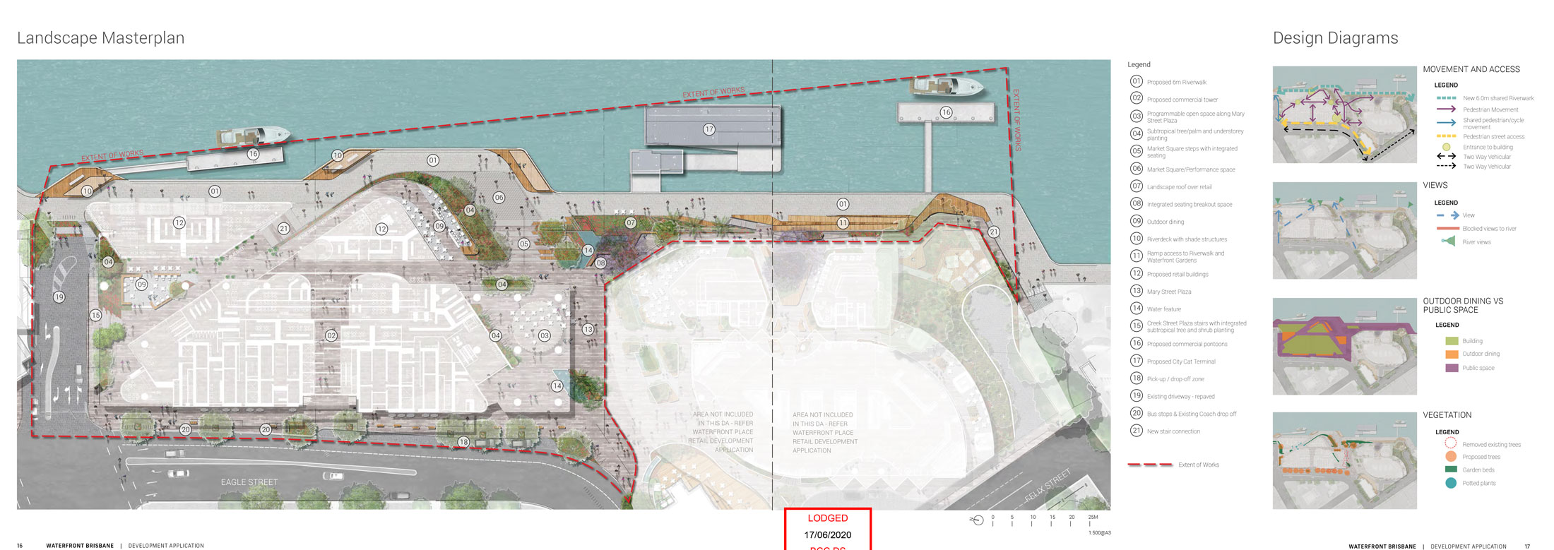 Place Design Group's landscape plan for Waterfront Brisbane