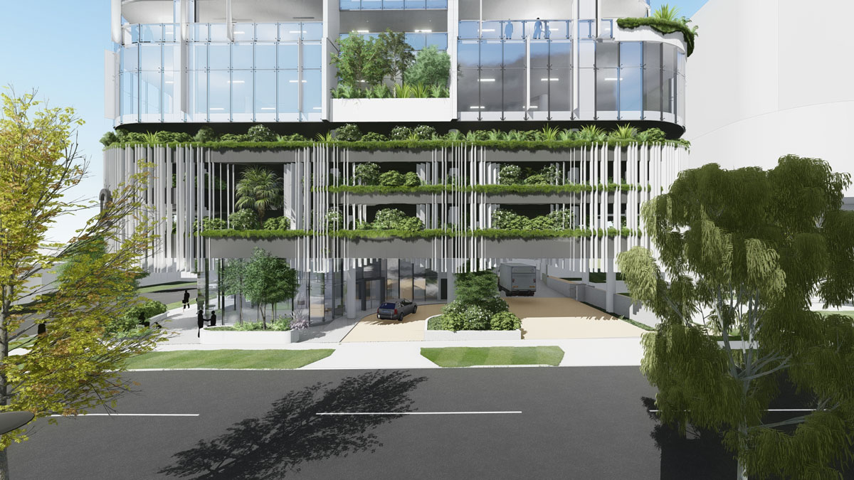 Architectural rendering of Thompson Street Health and Business Precinct
