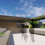 Architectural rendering of proposed rooftop terrace