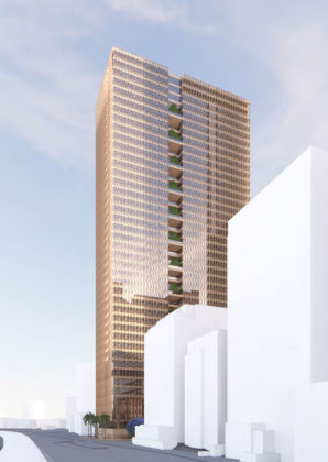 Architectural rendering of 205 North Quay, Brisbane CBD from the south