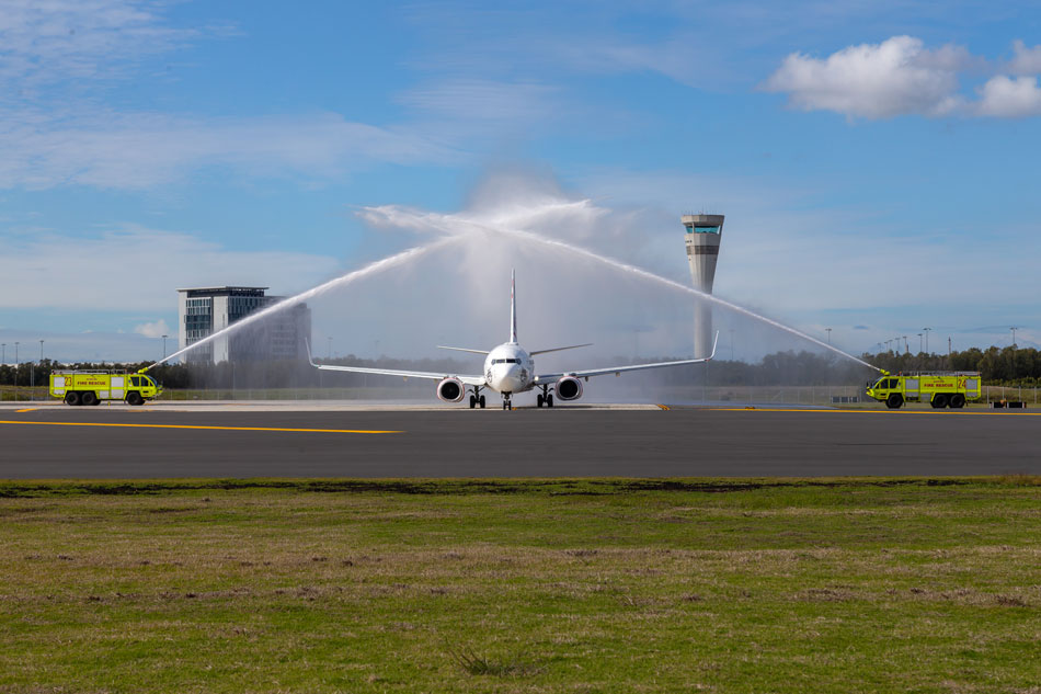 Brisbane-based Virgin Australia was the first airline to take off from the runway