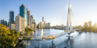 Architectural rendering of Kangaroo Point Pedestrian Bridge