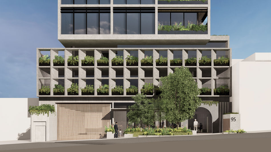 Architectual rendering of 95 Robertson Street, Fortitude Valley
