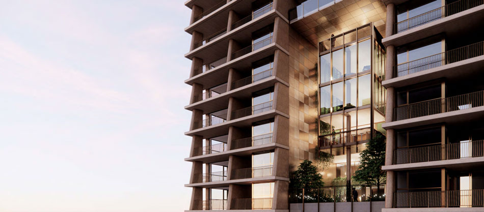 Architectual rendering of the proposed 13-17 Cordelia Street, South Brisbane apartment levels