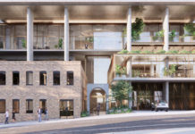 Architectual rendering of the facade of 13-17 Cordelia Street, South Brisbane