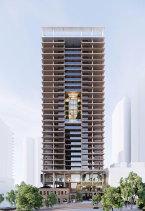Architectual rendering of the proposed 13-17 Cordelia Street, South Brisbane