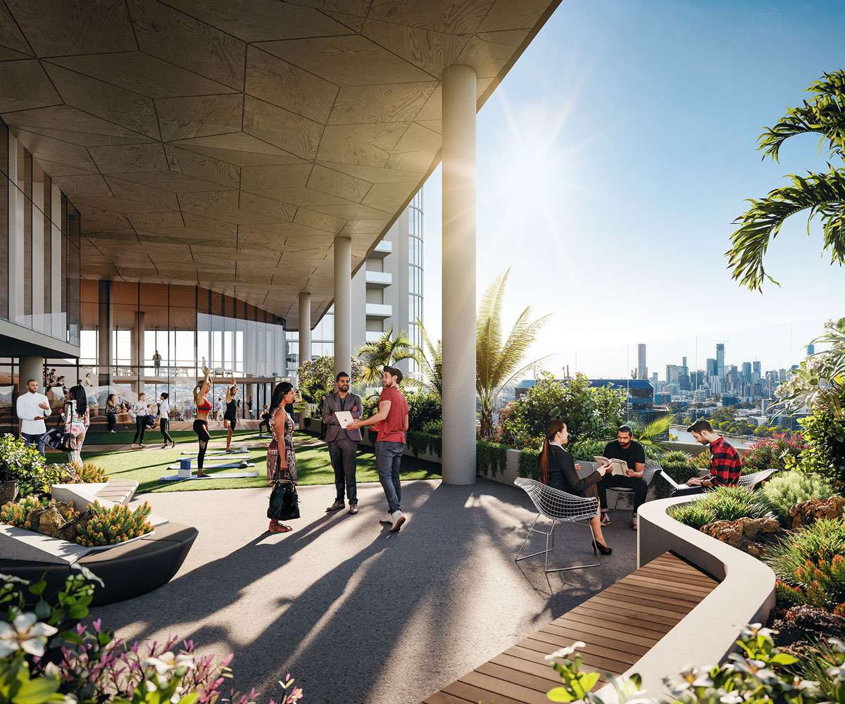 Architectural rendering of The Aviary development at Toowong