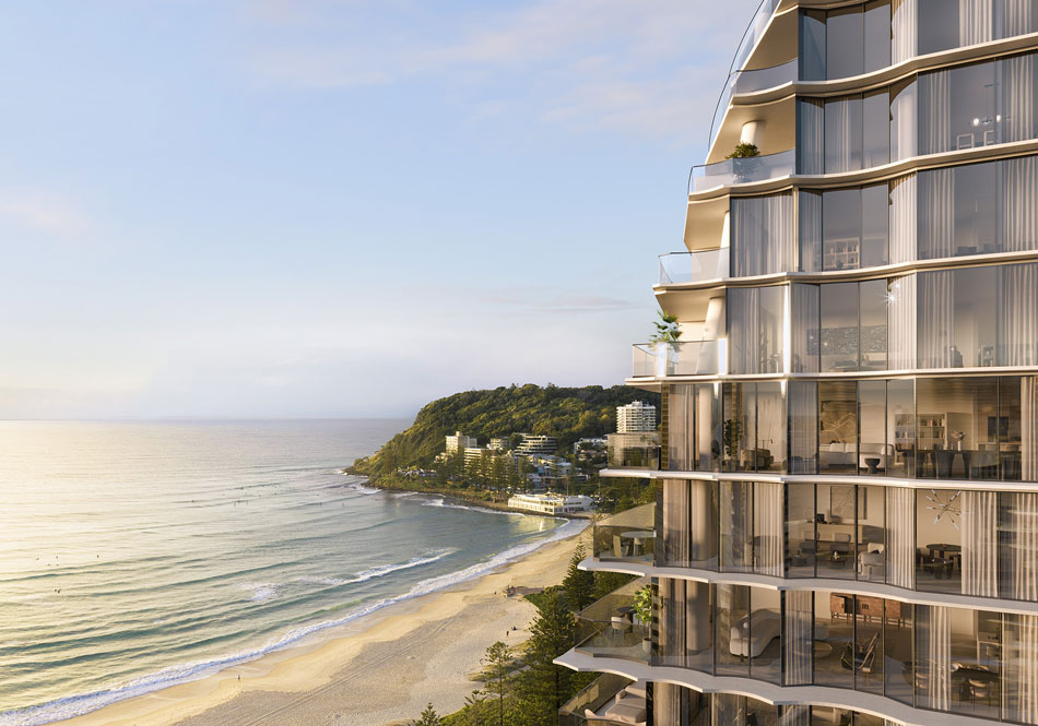 Architectural rendering of Mondrian, Burleigh Heads Gold Coast