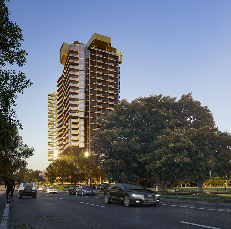 Architectual rendering of 281-297 Montage Road, West End from Montague Road