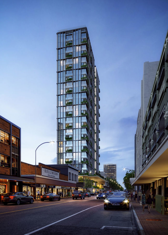Architectual rendering of proposed 388 Brunswick Street, Fortitude Valley