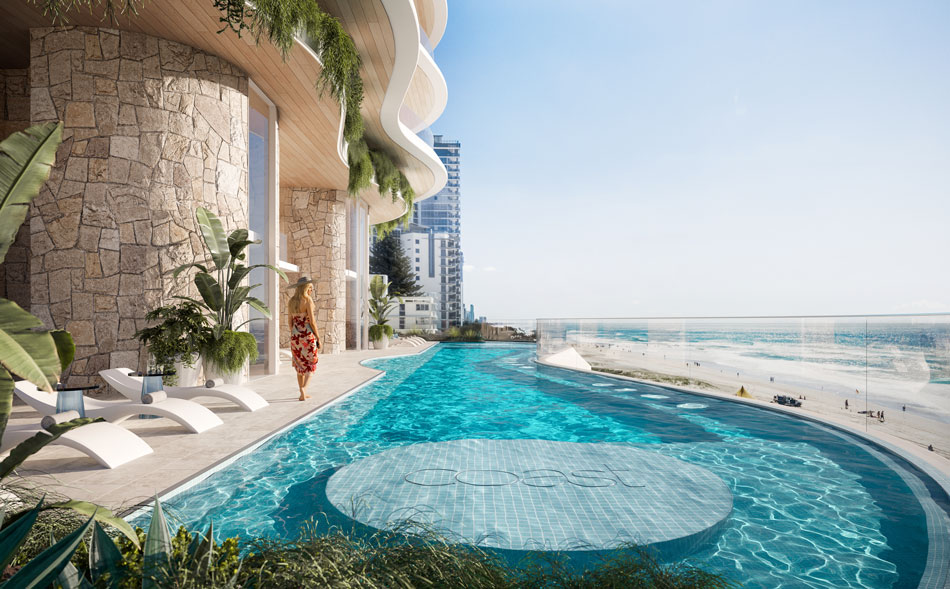 Architectual rendering of 'Coast' located at 43 Garfield Terrace, Surfers Paradise