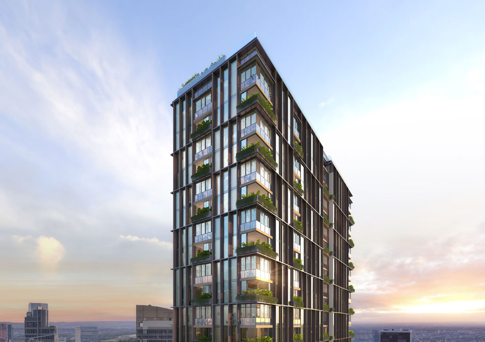 Architectural rendering of proposed 388 Brunswick Street, Fortitude Valley