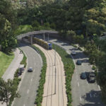 Architectural rendering of the Gold Coast Light Rail Stage 4 Burleigh extension