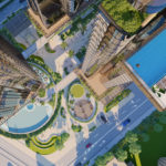 Architectural rendering of sky pool and ground below of 103 Ferny Avenue, Surfers Paradise