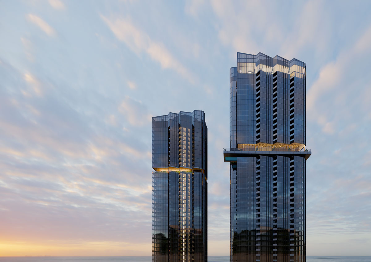 Architectural rendering of the Crown at SPG's 103 Ferny Avenue, Surfers Paradise