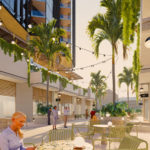 Architectural rendering of SPG's 103 Ferny Avenue development retail arcade