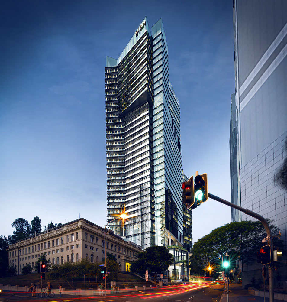 Architectural rendering of Mirvac's 200 Turbot Street commercial tower