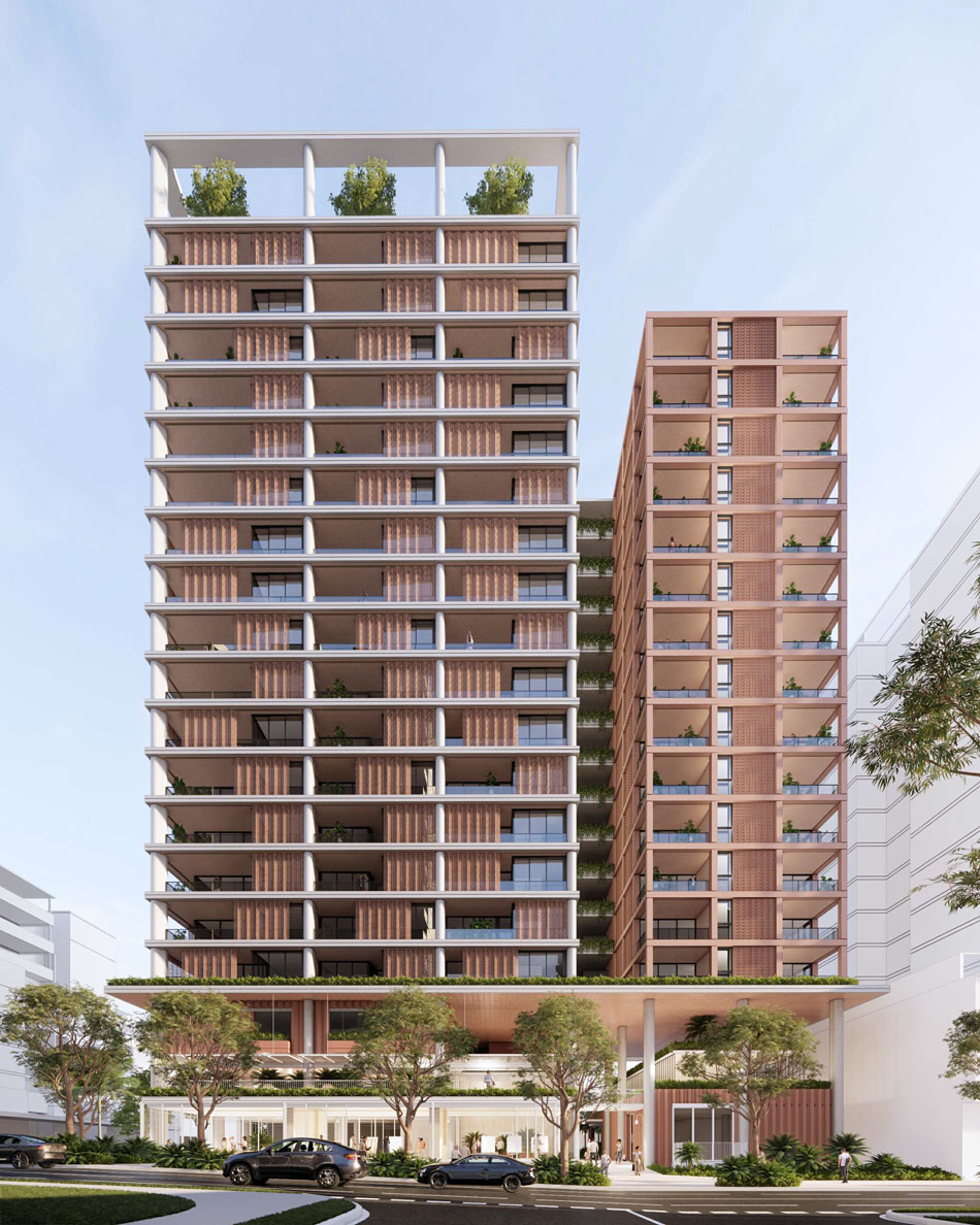 Architectural rendering of proposed 9 Overend Street, East Brisbane