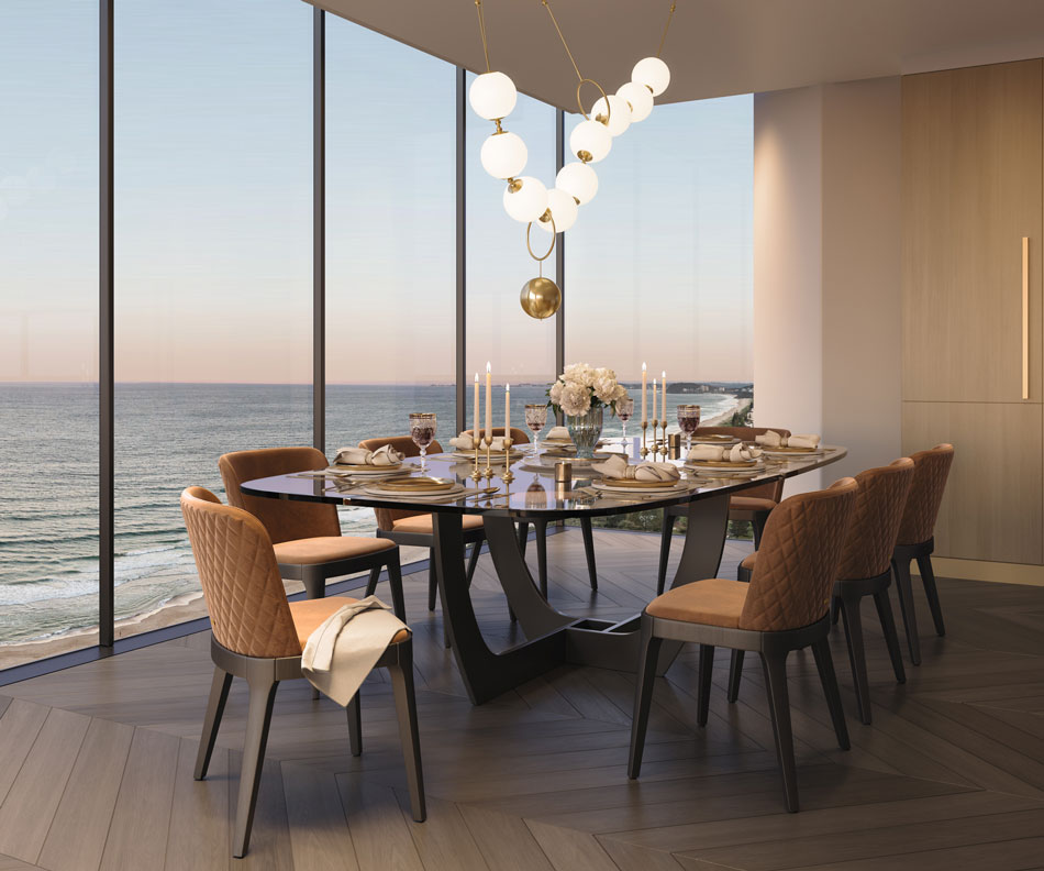 Architectural rendering of inside Luxe, Broadbeach
