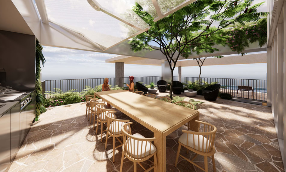 Architectural rendering of the proposed rooftop of Goldfields' Milton proposal