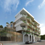 Architectural Rendering of Endless Surf Village Parkwood Resort Buildings (Entry Plaza)