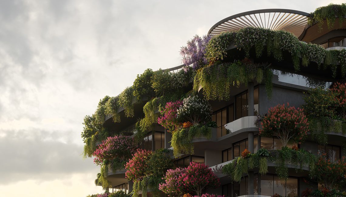Architectural rendering of Aria's Urban Forest in South Brisbane