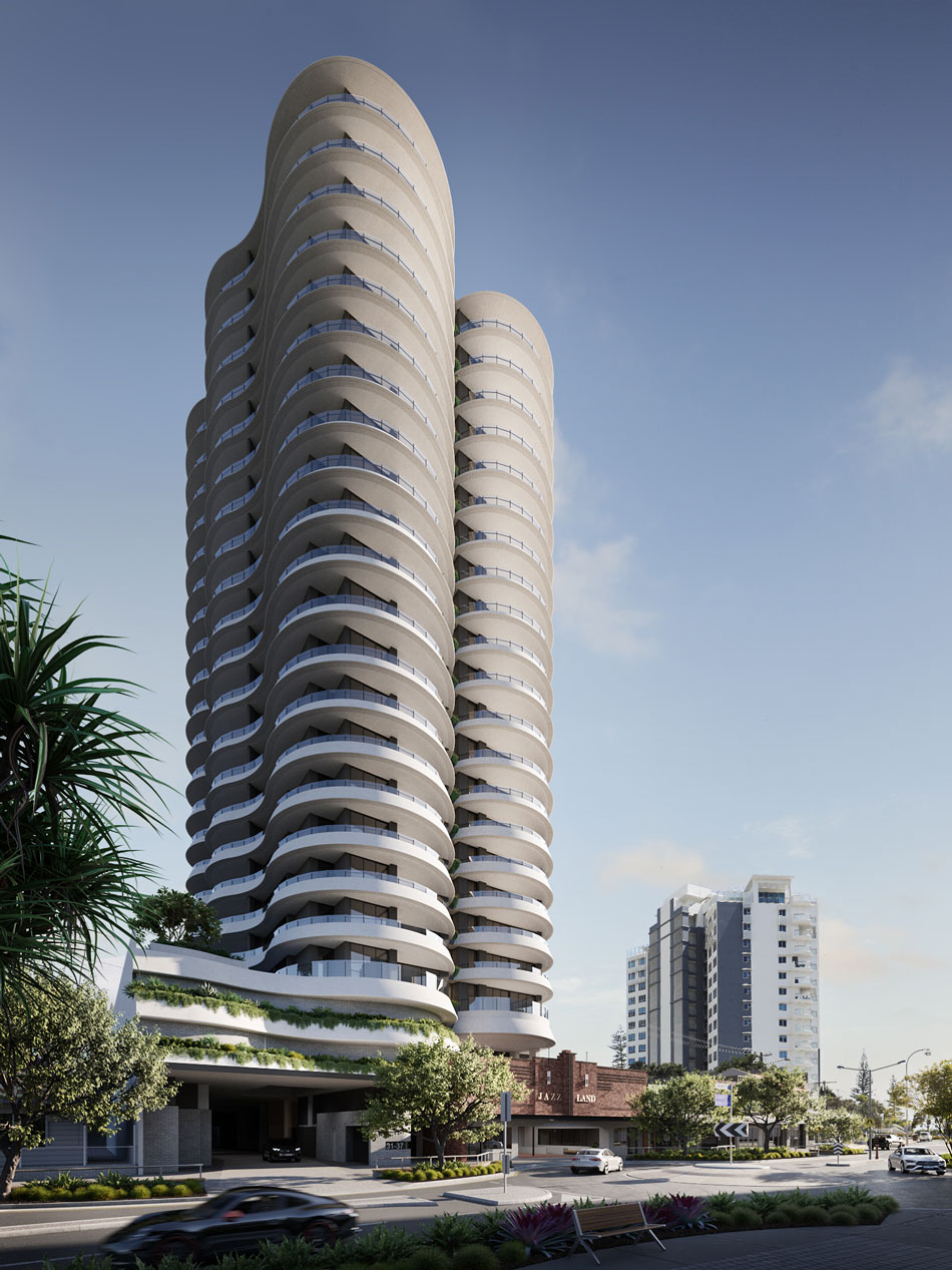 Architectural rendering of Palais in Coolangatta 