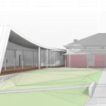 Architectural rendering of proposed Middenbury House extension and refurbishment