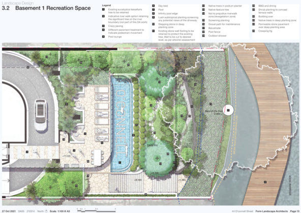 Proposed lower ground recreation space