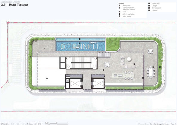 Proposed rooftop recreation space