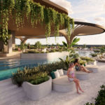 Architectural rendering of the rooftop of Aria's updated 'Urban Forest' proposal