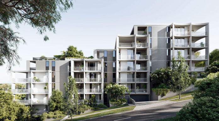 Architectural rendering of Ethereal Residences, Indooroopilly