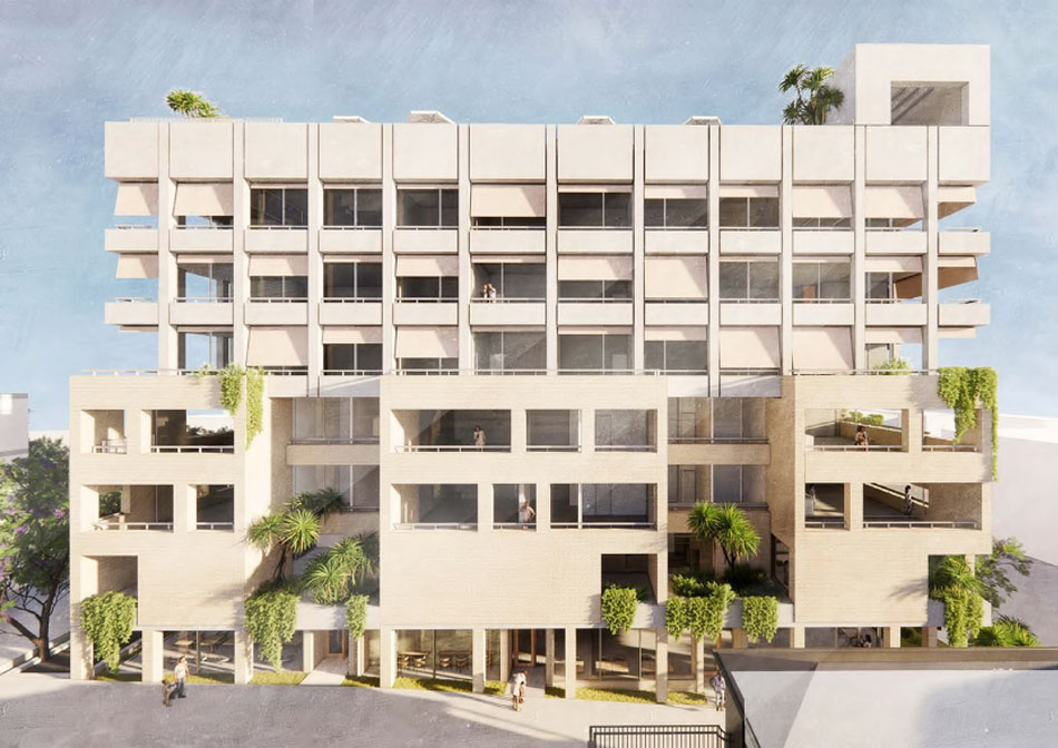 Architectural rendering of Forme's new residential development at 31 Doggett Street, Teneriffe