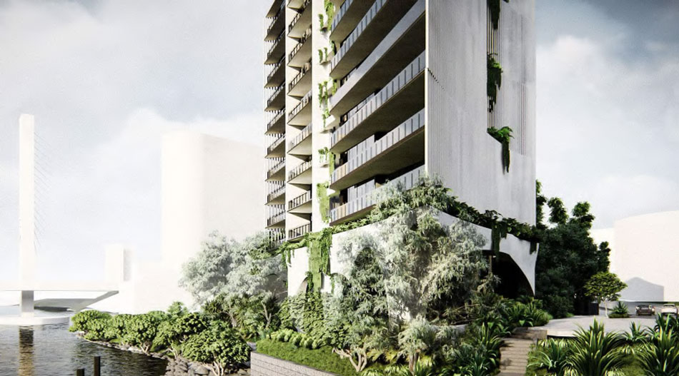 Architectural rendering of proposed 570 - 576 Coronation Drive, Toowong