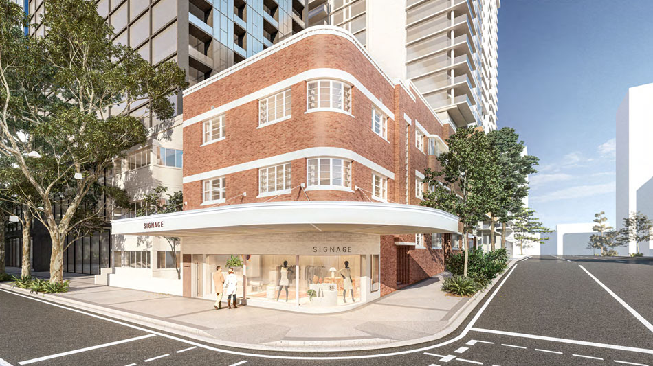 Architectural rendering of proposed 105 Melbourne Street refurbishment