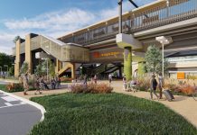 Architectural rendering of new Hope Island Station as part of the Cross River Rail project