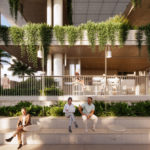 Architectural rendering of Fraser Property's Chester & Morse's ground level public plaza