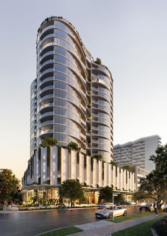 Architectural rendering of 'Nuage' in Woolloongabba