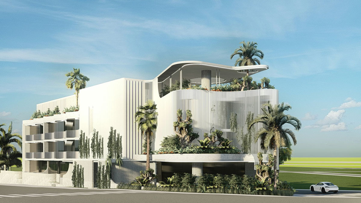 Architectural rendering of Cielo Group's 360 Riding Road, Bulimba residential-led development
