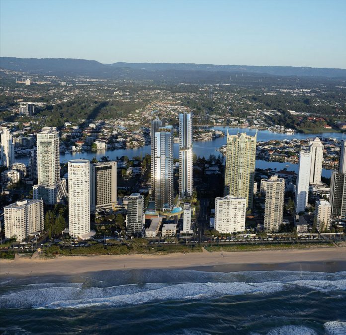 Rendering of SPG Land's Paradise Place at Surfers Paradise on the Gold Coast