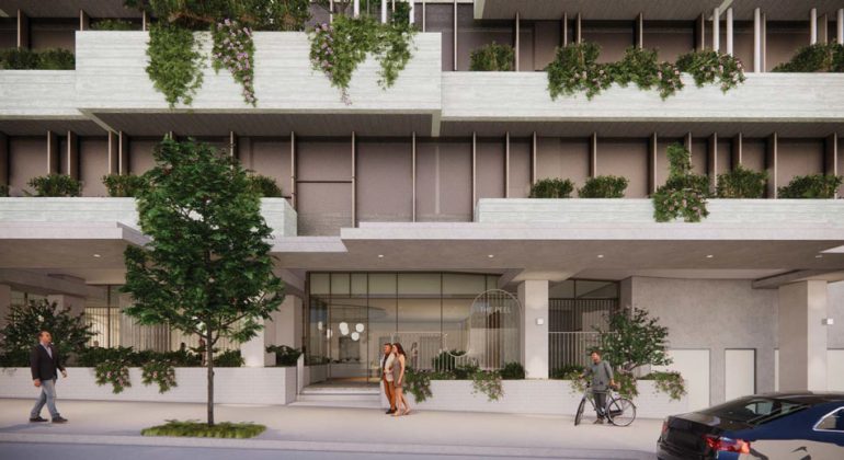 Architectural rendering of proposed 37-41 Peel Street, South Brisbane
