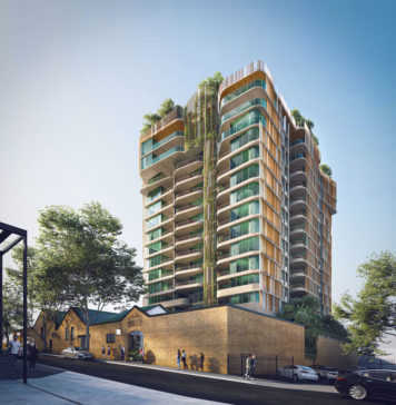 Architectural rendering of 36 Warry Street proposal at the former Keating's Bread Factory
