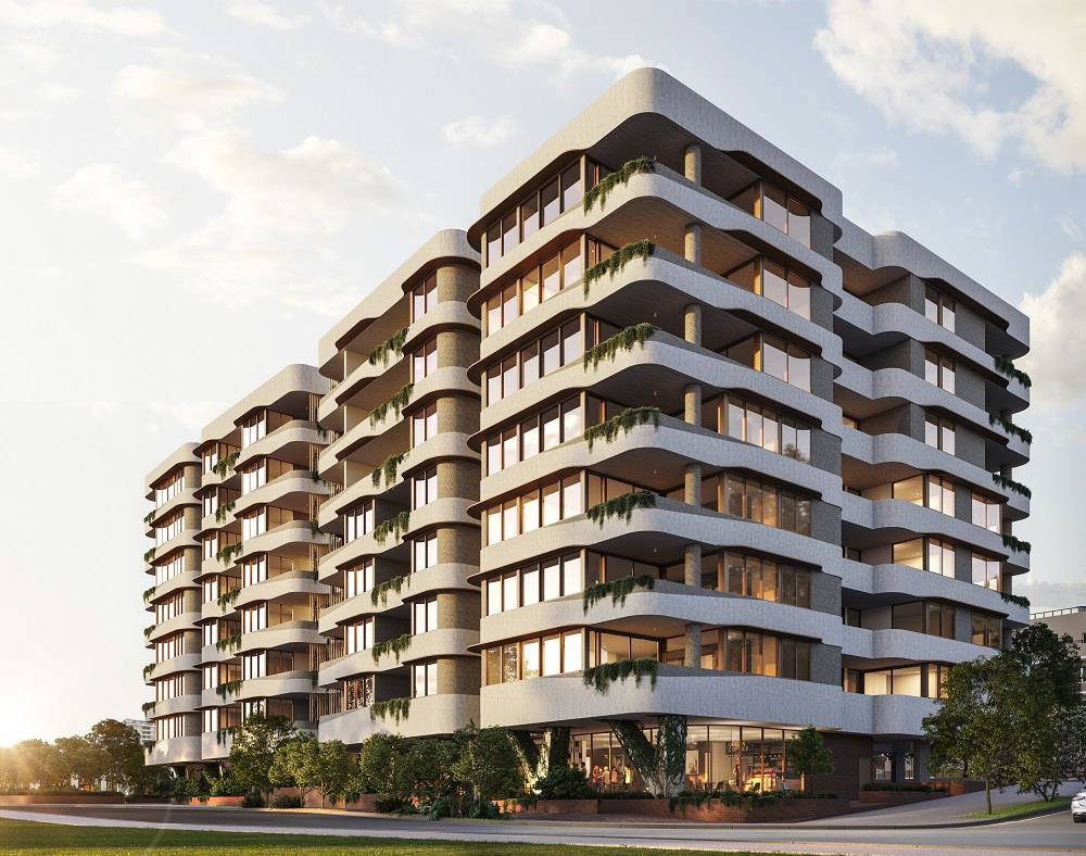 Architectural rendering of Mosaic Property Group's 89 Lytton Rd, East Brisbane development
