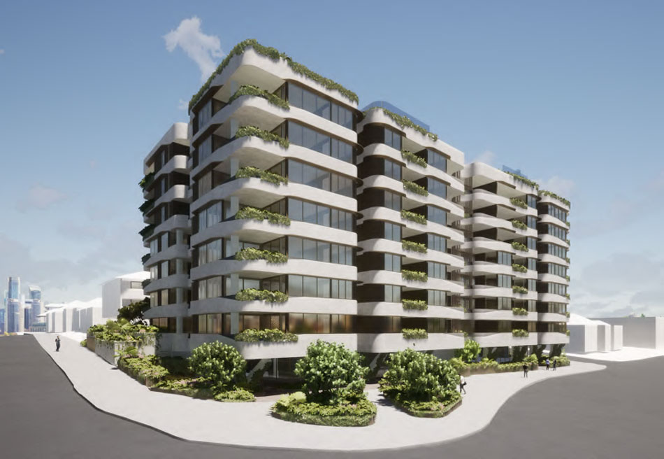 Architectural rendering of Mosaic Property Group's 89 Lytton Rd, East Brisbane development