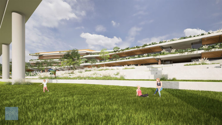 View from Brookside Lawn. A vision for Toombul. Source: PRAX