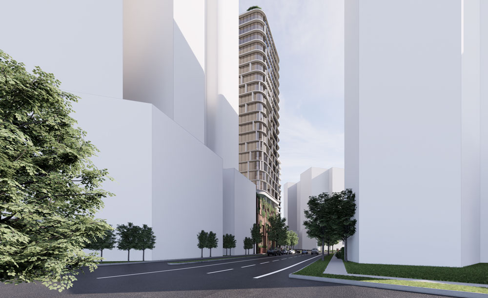 Architectural rendering of The Cullen at 5 Hercules Street, Hamilton