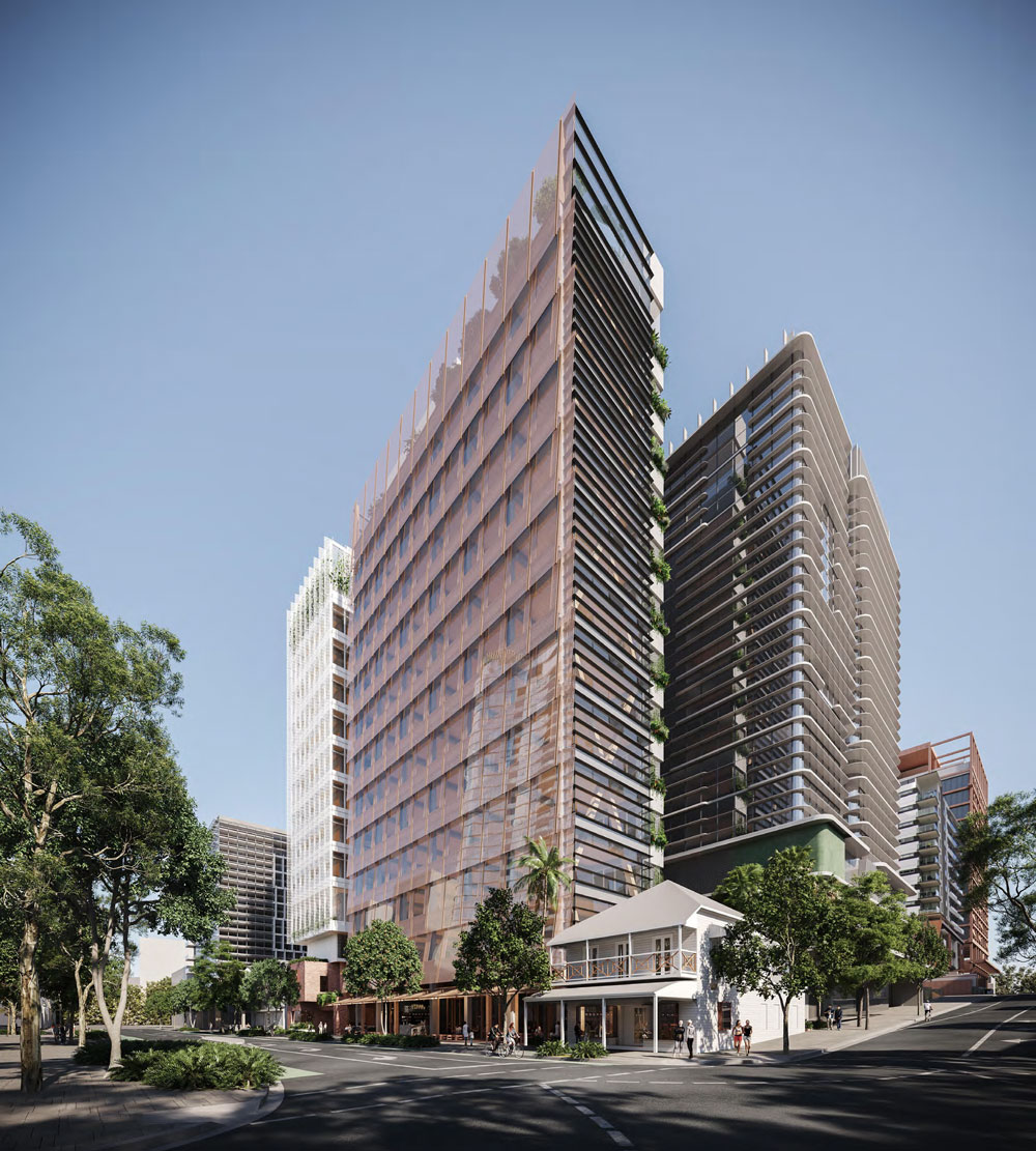 Architectural rendering of Aria's new Melbourne Street commercial master plan