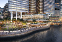 Architectural rendering of Dexus' $2.5 Billion Waterfront Brisbane development