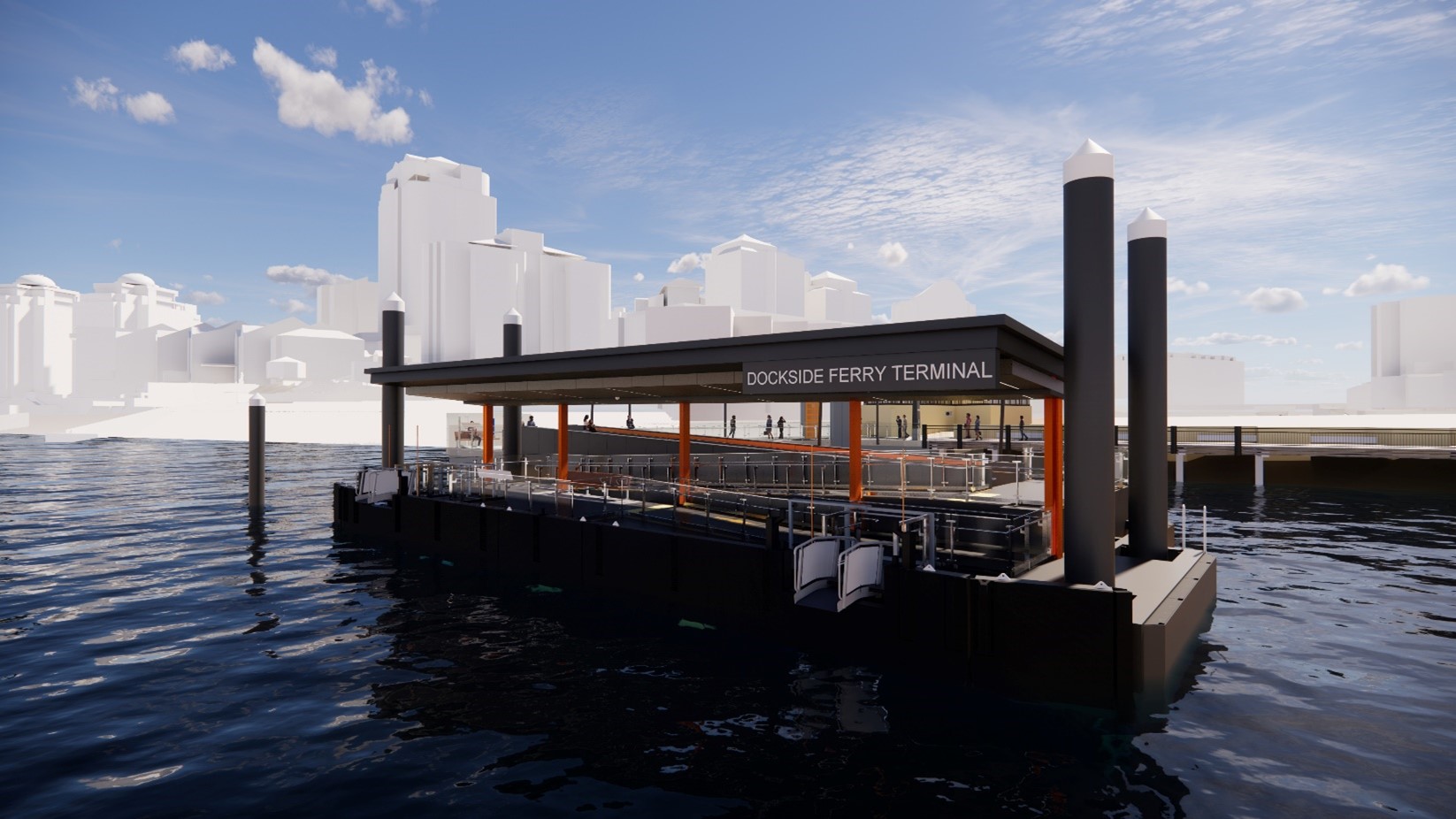 Architectural rendering of new Dockside ferry terminal
